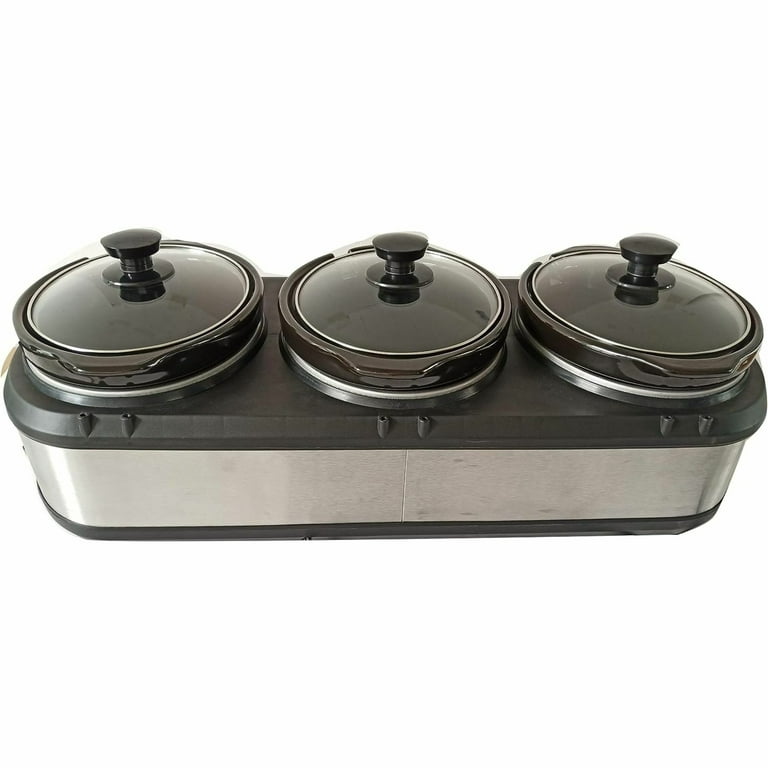 Frigidaire Stainless Steel Triple Slow Cooker (3 x 2.5 Quarts