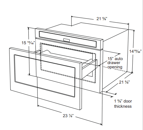 GE Profile PWL1126SWSS 24 Inch Built-In Microwave Drawer with 1.2 cu.ft. Capacity, 1000 Watts Cooking Power Stainless Steel