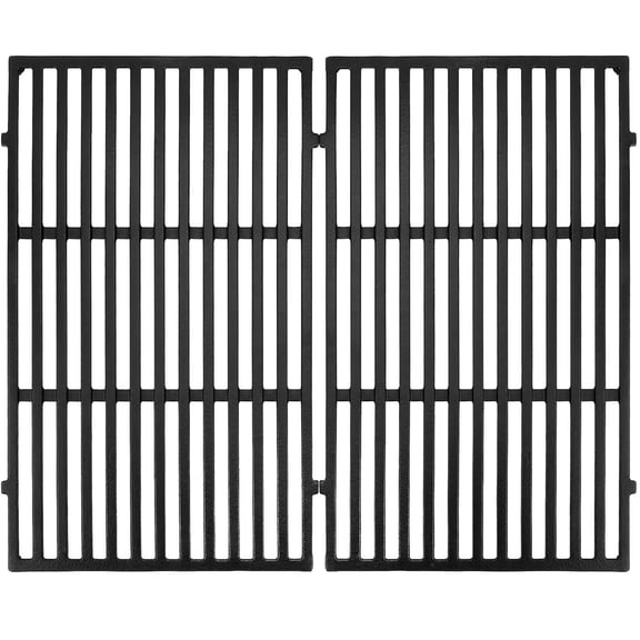 Teupoa 2PC 7524/7528 Cast Iron Grill Grates for Weber Genesis 300 Series, 19.5" x 12.9" Grill Parts Replacement for Weber E-310, E-320, E-330, S-310, S-320, S330, EP-310, EP-320, EP-330, Cooking Grid