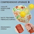 thumbnail image 2 of Pickleball Paddles Set Of 2, Fiberglass Surface, Spring Flowers Floral Print, 4 Balls & Bag, 2 of 5