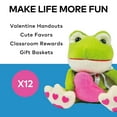 thumbnail image 2 of Plush Valentine Frog Holding Heart - Party Favors - 12 Pieces, 2 of 2
