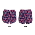 thumbnail image 3 of Pofeuu Rose Flowers Print Women's Athletic Shorts Running Workout Shorts Tummy Control Quick Dry Gym Shorts with Pockets Double layer sports shorts-Medium, 3 of 7