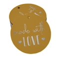 thumbnail image 1 of Inkdotpot 100 Pack Real Silver Foil Paper Tags Made With Love Text Favor Hang Tags, 1 of 6