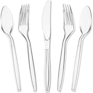 Smarty Had A Party 3745-CL-CASE Clear Disposable Plastic Steak Knives