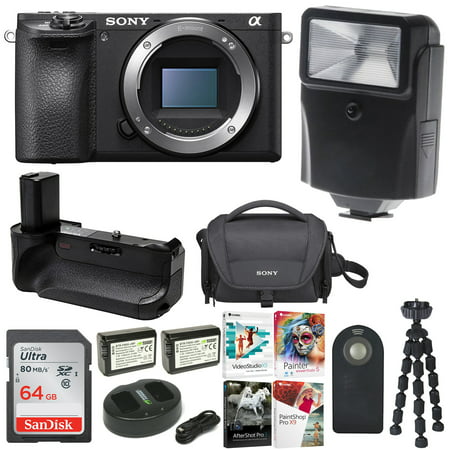 Sony a6500 4K Mirrorless Digital Camera Body with 64GB Card and Battery (Best 4k Mirrorless Camera)