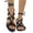 Black-#001, variant on Dweltoz Women Lace Up Flats Sandals Open Toe Gladiator Beach Summer Roman Sandals Strappy Criss Cross Comfortable Non Slip Tie Rope Shoes,Black 36