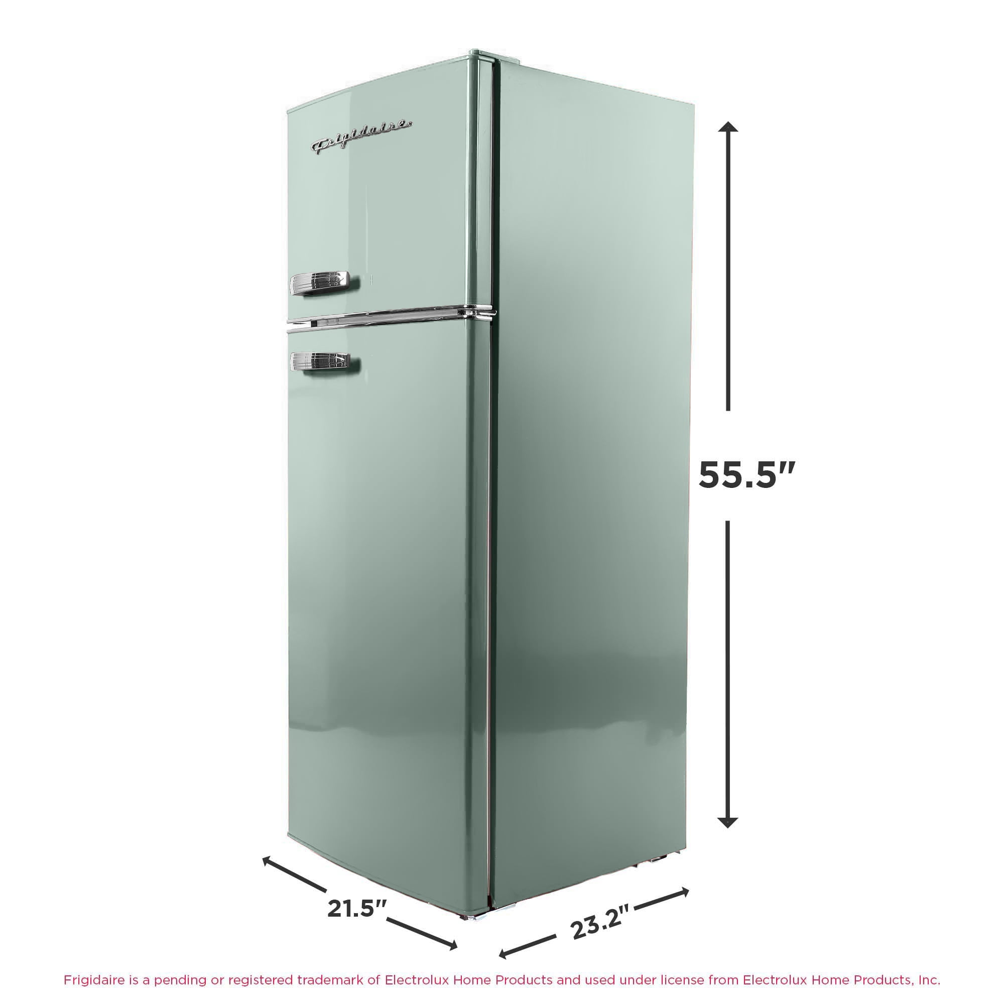 Frigidaire 7.5 Cu Ft. Retro Refrigerator, Top Mount Compact Fridge, Mint