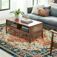 thumbnail image 5 of Findosom 5'x7' Vintage Boho Area Rug, Machine Washable Rugs Non Slip Distressed Indoor Rug,Large Retro Area Rug Floor Carpet for Bedroom Dining Room Entryway Office Decor,Orange, 5 of 9