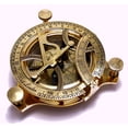thumbnail image 2 of 4" Solid Brass Sundial Compass With Wooden Box (Antique Brass), 2 of 4