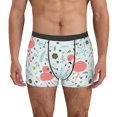 thumbnail image 4 of Wukai Cute Flamingo Print Men’s Underwear Breathable Boxer Briefs,&nbsp;Moisture Wicking & Breathable-X-Large, 4 of 7