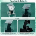 thumbnail image 4 of 2 Colors Watch Display Stand Boxes Single Watch Holder Acrylic Bracelet Display Rack Watch Case Jewelry Holder Stand Watch Organizer Watch Storage Stand for Men Women Watch Display 1set, 4 of 6