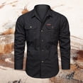 thumbnail image 2 of JAJAHO Men's Long Sleeve Work Shirt Button Down Solid Color Fall Business Shirts Outdoor Pockets Collared Casual Trendy Tops, 2 of 3