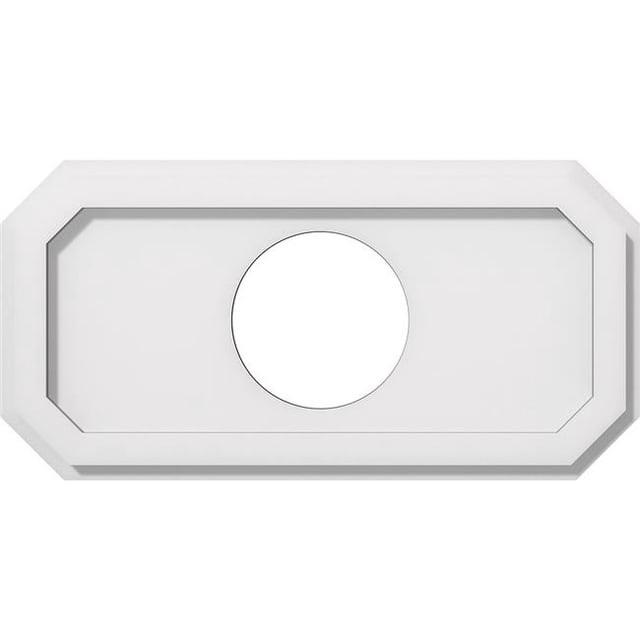 Ekena Millwork CMP18X9ED-05000 5 in. ID x 6.25 in. Rectangle Emerald Architectural Grade PVC Contemporary Ceiling Medallion