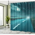 thumbnail image 5 of Ambesonne Horror House Shower Curtain, Storm Cloud Hell, 69"Wx75"L, Blue, 5 of 5
