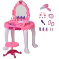 thumbnail image 3 of YYAO Enfants Coiffeuse Ensemble avec Miroir, Princesse Coiffeuse Chaise Ensemble Fille Coiffeuse, 3 of 8