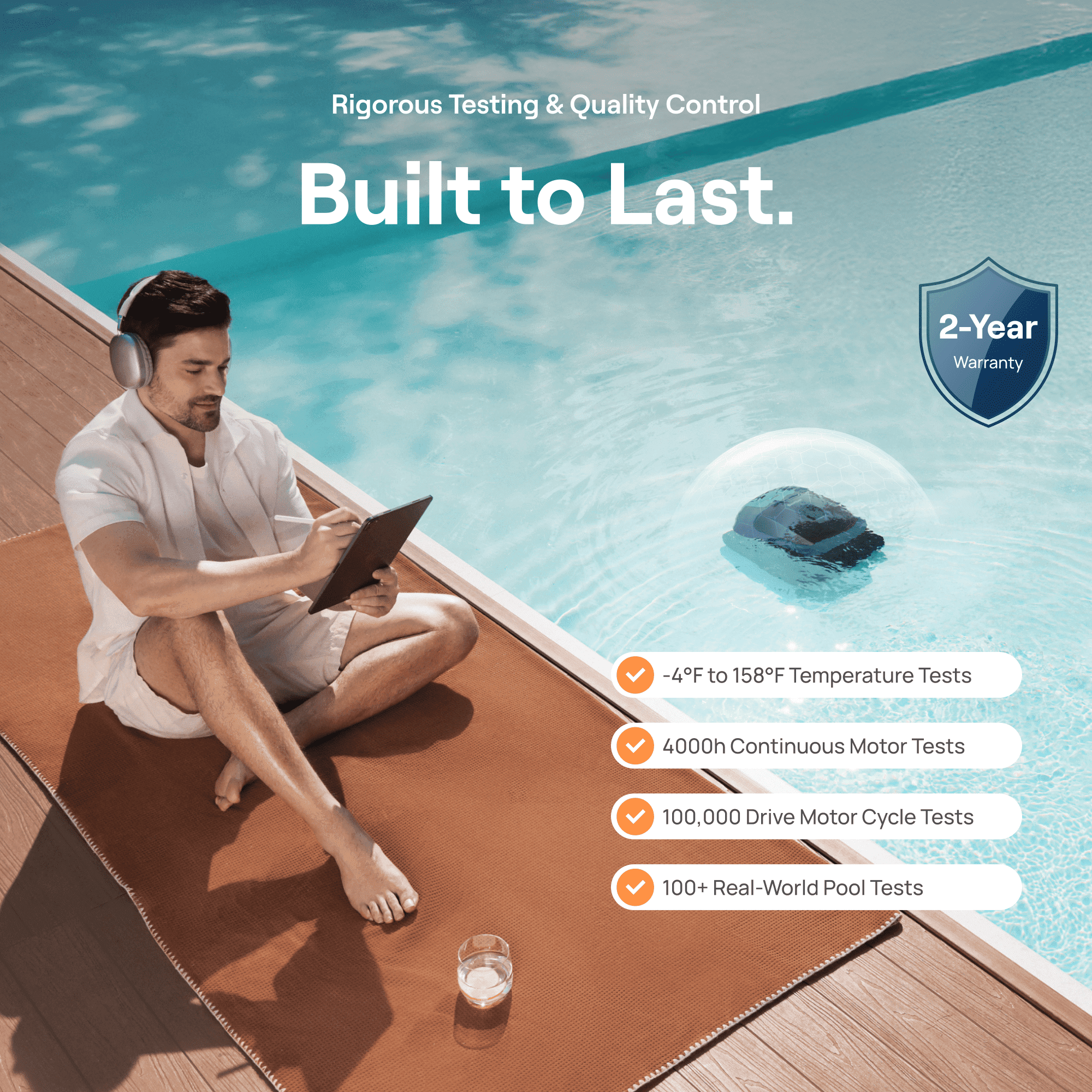 Beatbot Sora 30 Pool Vacuum Robot, 4-in-1 Cleaner with Shallow-Area Cleaning, 6800GPH Power, Smart Surface Parking, 5L Capacity for Above & in-Ground Pools