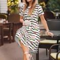 thumbnail image 3 of Goofa Pig And Watermelon Pattern Women Summer Short Sleeve Midi Dress with Pockets Casual Aline Flowy Tshirt Dress Vocation Beach Sundress, 3 of 6