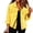 Yellow_05, variant on Womens Denim Jacket Crop Style 3/4 Sleeve Button Up Slim Fit Jean Coat Outwear Light Blue M