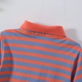 thumbnail image 5 of yillto Toddler Kids Shirts Striped Collared Short Sleeve Buttons Tee School Uniform T Shirt for Boys Girls, 5 of 7