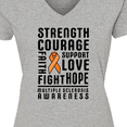 thumbnail image 4 of Inktastic Multiple Sclerosis Awareness Strength Courage and Support Women's V-Neck T-Shirt, 4 of 5