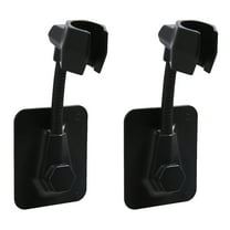 WHAMVOX  2 Pcs Shower Base Wall Mounted Head Holder Suction Nozzle Black