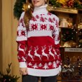 thumbnail image 1 of Suéter Suéteres básicos para mujer Casual Snowflake Fawn Pattern Traje de vacaciones (Mujer-M) Cgtredaw Blanco mujer T M para Mujer, 1 of 8