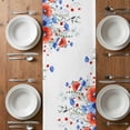thumbnail image 4 of Table Runner 48 Inches Long for Kitchen Dining, Red Blue Flowers Dresser Scarf Farmhouse, Dining Table Decorations for Wedding/Parties, Spring Floral Elegant Pastoral Watercolor 13 x 48 In, 4 of 8