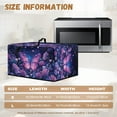 thumbnail image 5 of TSOVTHRID Violet Butterfly Rose Flower Print Microwave Oven Dust Cover Toaster Oven Cover with Top Handle Dust-Proof Kitchen Appliance Protector Fingerprint Protection, 18.25"W x 14.5"D x 11"H, S, 5 of 7