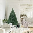 thumbnail image 2 of Gymax Pre-lit 4.5Ft Christmas Tree Hinged Artificial PVC with LED Light Holiday Decor, 2 of 10