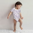 thumbnail image 4 of Honeii Lavender Flowers Pattern unisex-baby Short-sleeve Bodysuit,One-piece Bodysuit 100% Organic Cotton-3 Months, 4 of 7