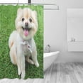 thumbnail image 2 of Coolnut Happy Pomeranian Dog Bath Shower Curtain Liners 72x72in Polyester Waterproof Bath Curtains with Hooks, 2 of 6