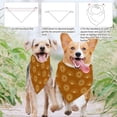 thumbnail image 4 of 1 Pc Pet Dog Bandana Brown Cotton Triangle Pet's Bandana Sunshine Washable Scarf Bibs Printed Accessories Dog Photo Props Chief for Large Dogs and Pets 55x55x78cm diy, 4 of 9