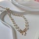 thumbnail image 1 of Collar de cerezas y perlas suaves de verano para mujer, cadena de clavícula elegante y ligera de lujo con nicho, 1 of 6