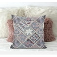thumbnail image 3 of 18â Magenta Indigo Holy Floral Suede Throw Pillow, 3 of 4