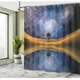 thumbnail image 5 of Ambesonne Space Shower Curtain, Galaxy with Star Meteors, 69"Wx84"L, Brown Purple Blue, 5 of 5