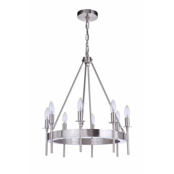 Larrson 8 Light Chandelier-Brushed Polished Nickel Finish Bailey Street Home 139-Bel-4569703