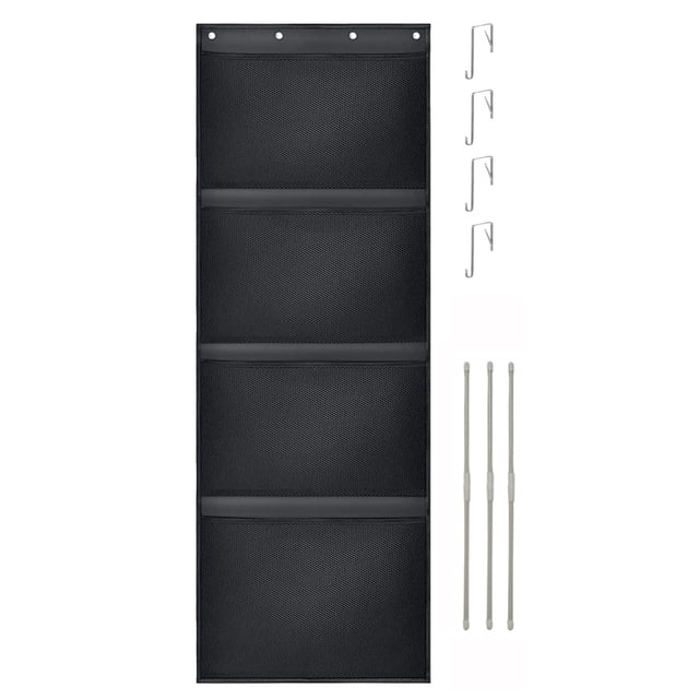 Organizador colgante, 1 pieza para guardar peluches, organizador para colocar sobre la puerta, color negro