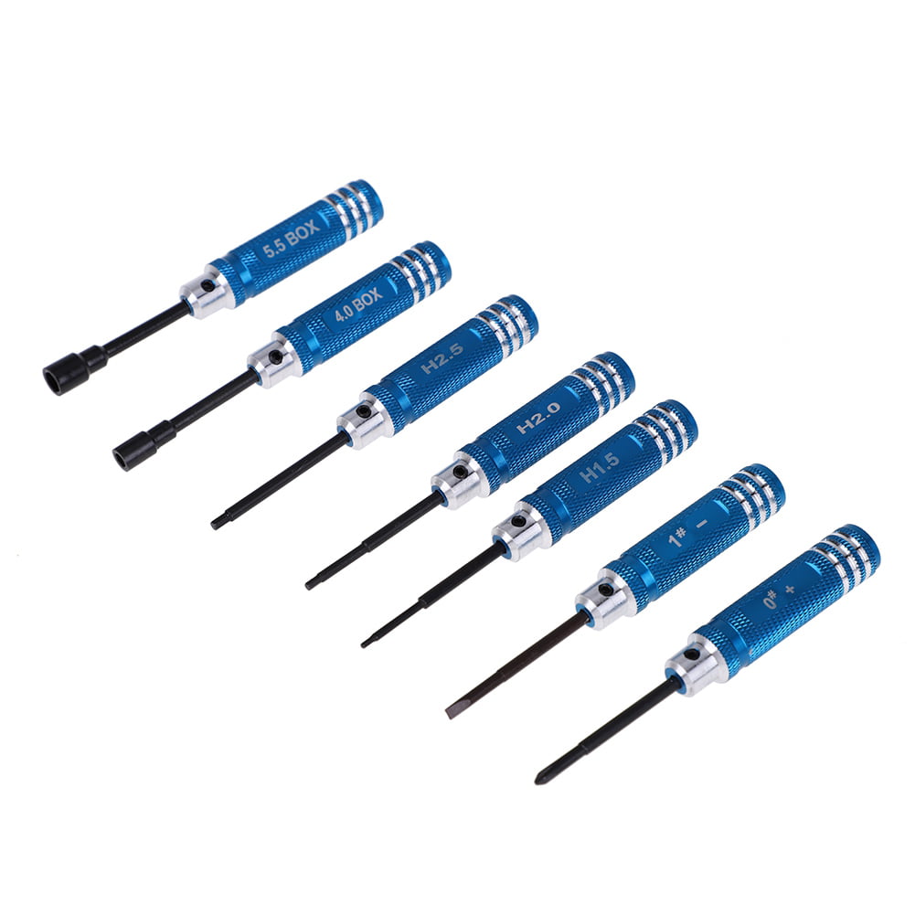 7pc Hex Socket Nut Key Metric Screw Driver Tool Set RC for Heli/Car/Drone/Buggy 