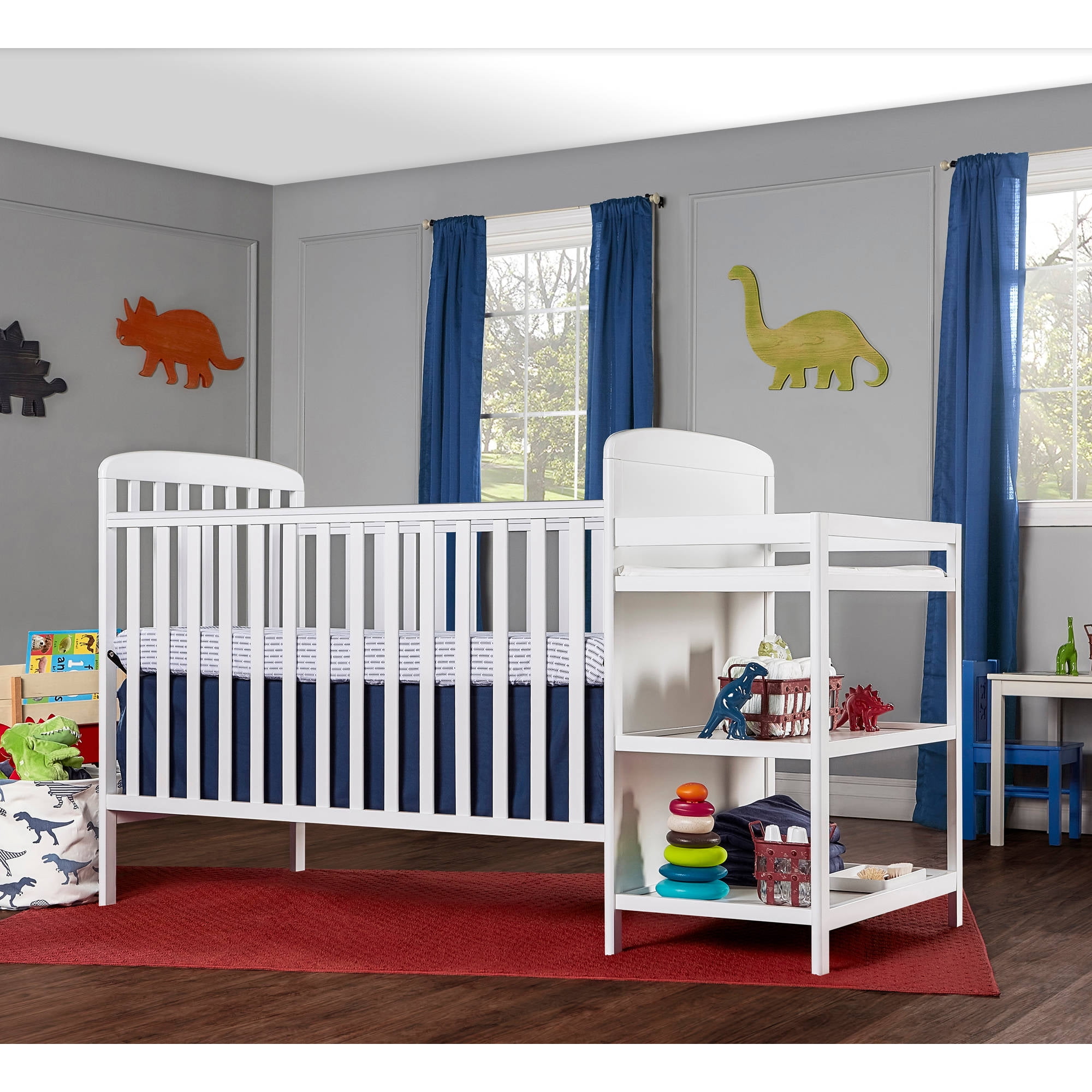 Dream On Me Anna 4 in 1 Full Size Crib and Changing Table White