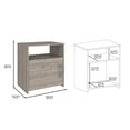 thumbnail image 7 of Nightstand,Single Door Cabinet,Metal Handle,One Shelf,Superior Top,Light Gray,Gray Particle Board Furniture Bedroom Nightstands, 7 of 7