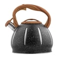 thumbnail image 3 of Hervidor de con silbato para elegante con mango de acero inoxidable de ebullición rápida tetera única para agua hirviendo Camping leche Macarena Hervidor de agua con silbato, 3 of 8