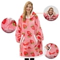 thumbnail image 3 of Manta portátil con capucha para reír, atuendo rosa fresa, acogedor, 3 of 8
