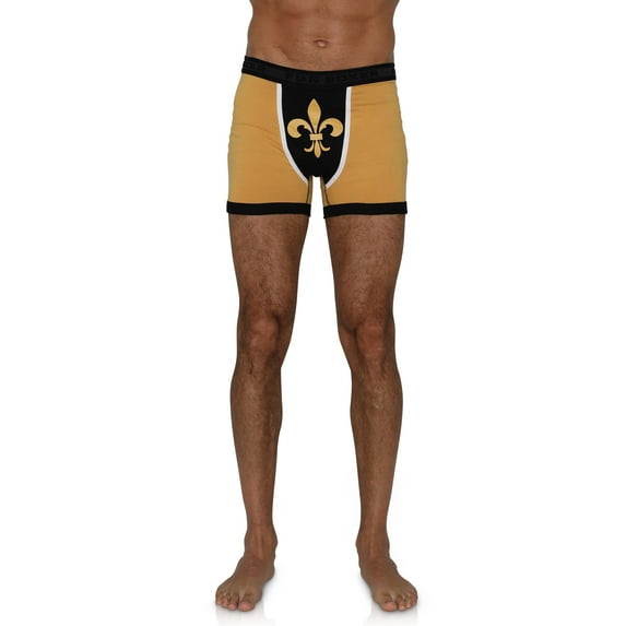 Fun Boxer Mens Underwear Boxer Shorts Adult Briefs Male, Gold, Size: Small