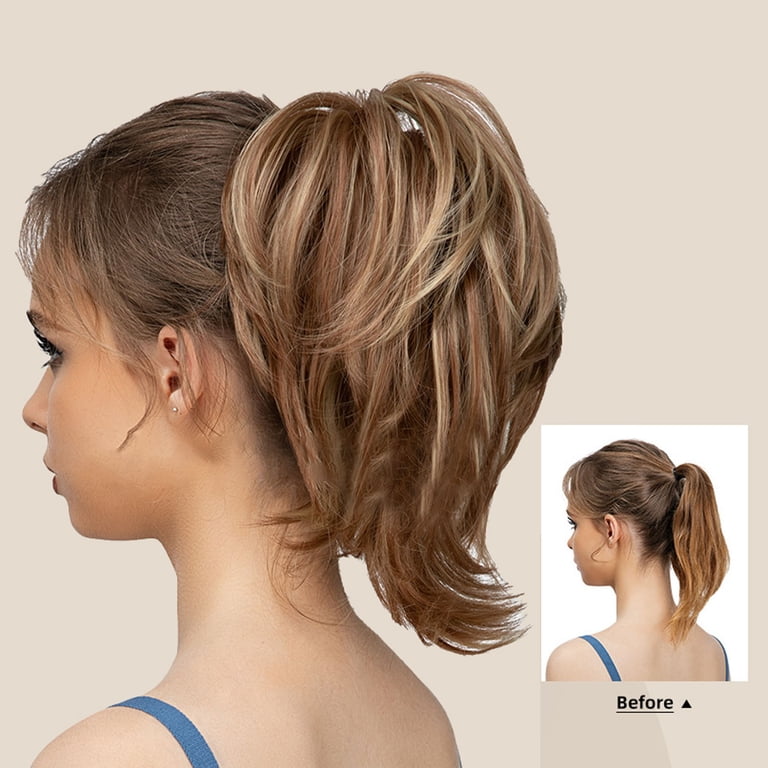 Natural Hair Piece with Bendable Wire - Messy Bun Clip for  display picture 2