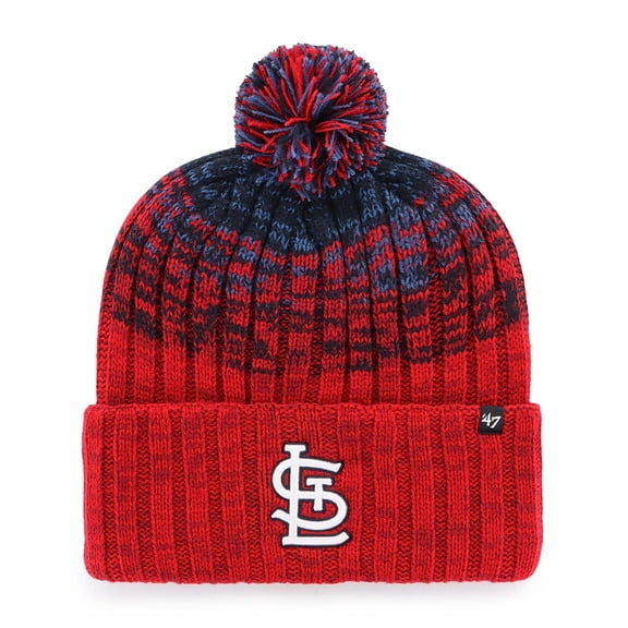 Men's '47 Red St. Louis Cardinals Cascade Cuffed Knit Hat with Pom