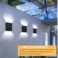 thumbnail image 5 of Morttic Solar Wall Light, 2Pcs 2LEDs Up and Down Solar Lamps Outdoor LED Wall Light Waterproof for Garden Patio Garage Driveway Pathway (Cold White), 5 of 8