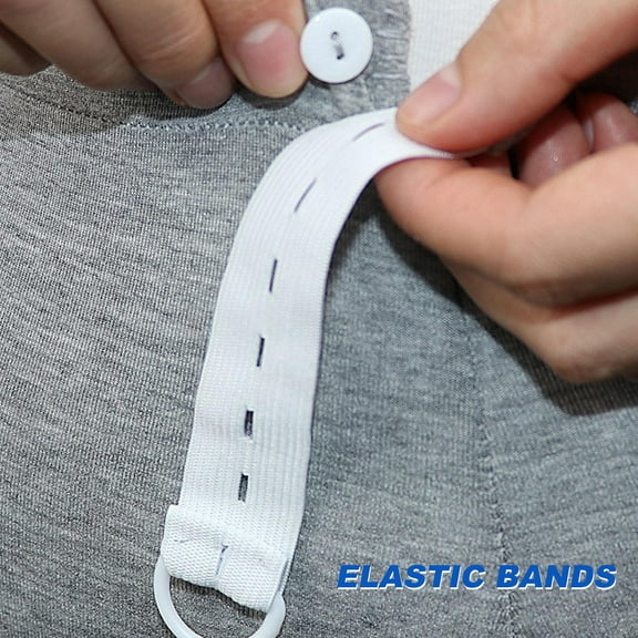 UPOUART Polyester Sewing Elastic Band White Flat Stretch Strap for Clothes Waistline Neckline