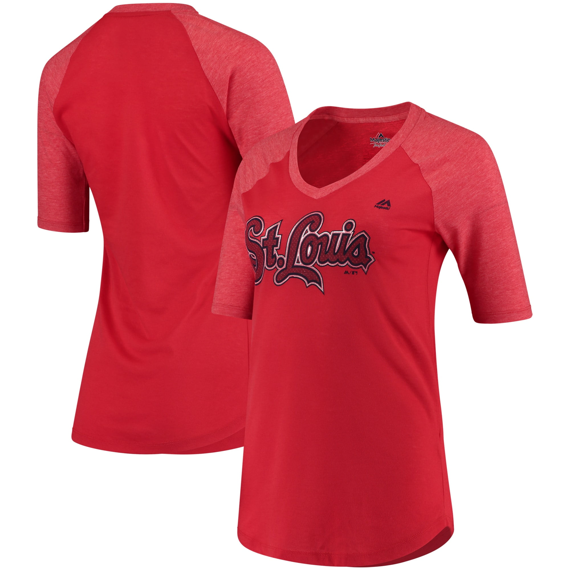 St. Louis Cardinals Majestic Women&#39;s Quick Hands Raglan Half-Sleeve T-Shirt - Red - www.bagsaleusa.com ...