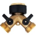 thumbnail image 1 of Brass Garden Hose Valve Diverter Y Shape, 1 of 1