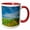 Red/White, variant on 3drose, Usa, Washington, Walla Walla. Vineyard - Us48 Rdu0155 - Richard Duval, 11oz Two-tone Red Mug